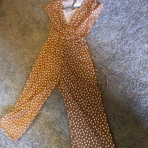 Gold polka dot jumpsuit